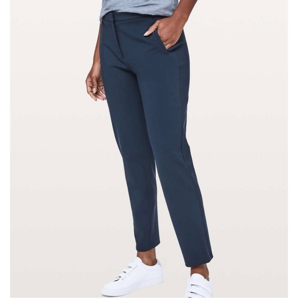 Lululemon On the Move Pants Ponte Navy Size 10 - Picture 13 of 14